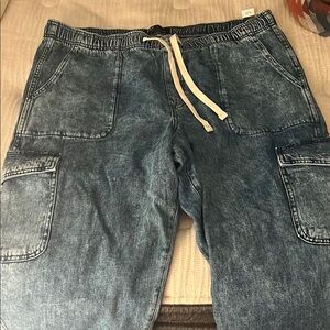 NWT Gap East Jean Denim Jogger Pants size XL